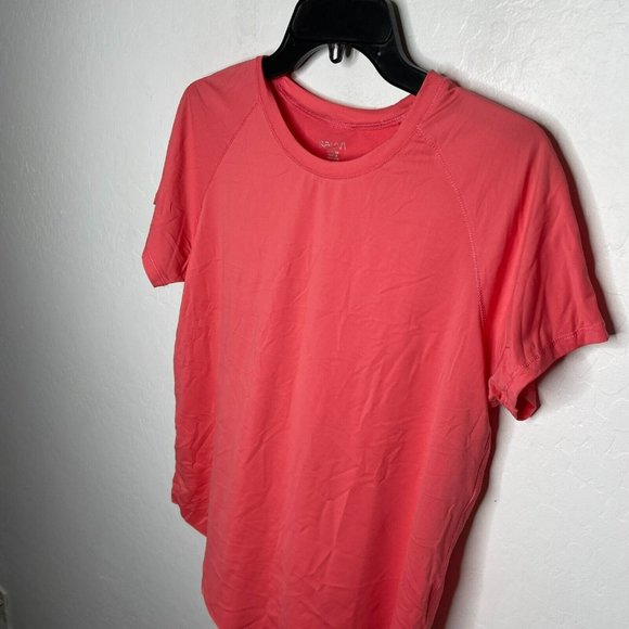 Savvi Coral Pink Flapper Short Sleeve Wrap Open Back Top - Picture 3 of 8